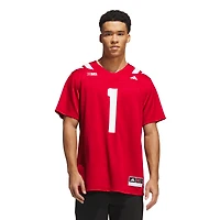 Men's adidas #1 White Nebraska Huskers Away Premier Football Jersey