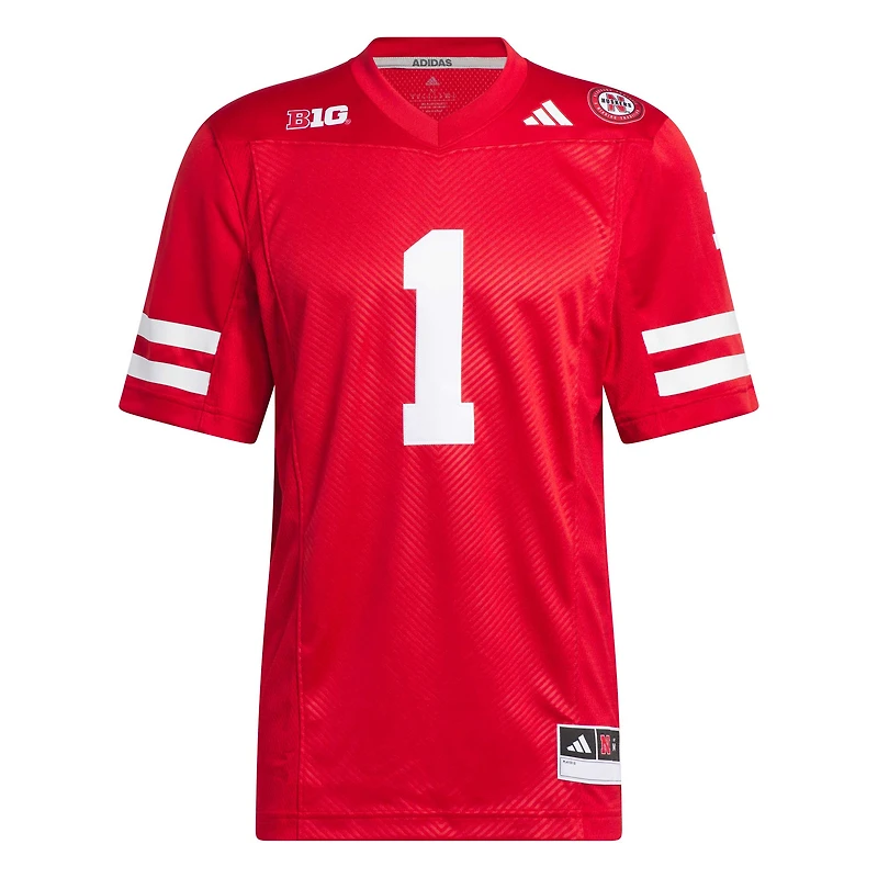 Maillot adidas # Scarlet Nebraska Huskers Premier pour homme