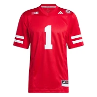 Maillot adidas # Scarlet Nebraska Huskers Premier pour homme
