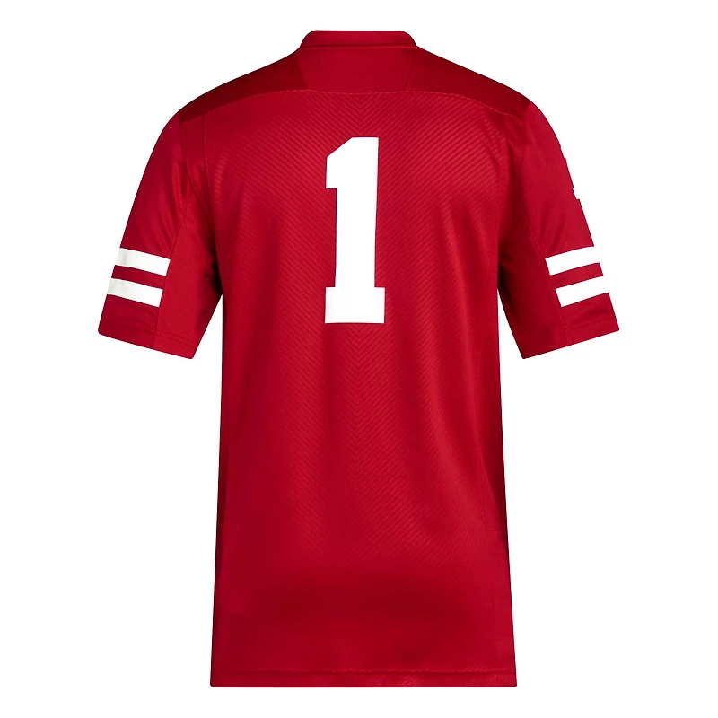 Maillot adidas # Scarlet Nebraska Huskers Premier pour homme