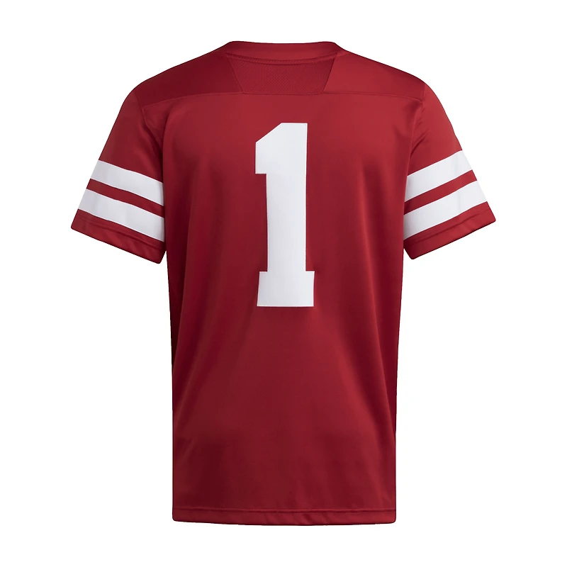 Men's adidas #1 White Nebraska Huskers Premier Jersey