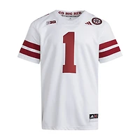 Maillot adidas #1 blanc des Nebraska Huskers Premier pour homme