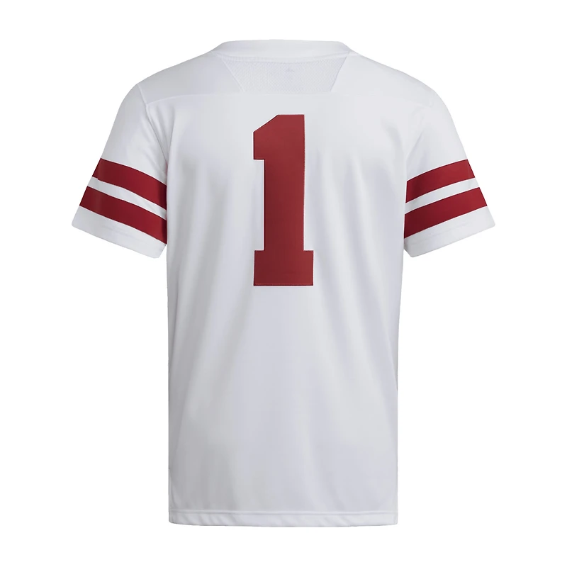Maillot adidas #1 blanc des Nebraska Huskers Premier pour homme