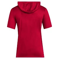 Men's adidas Scarlet Nebraska Huskers 2024 Sideline Training Hooded T-Shirt