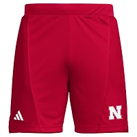 Short adidas Scarlet Nebraska Huskers conçu pour l'entraînement 7" AEROREADY hommes