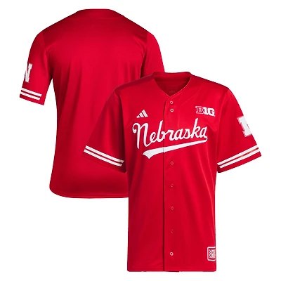 Men's adidas Scarlet Nebraska Huskers Reverse Retro Replica Baseball Jersey
