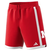 Short de basket-ball adidas Scarlet Nebraska Huskers Swingman Replica pour homme