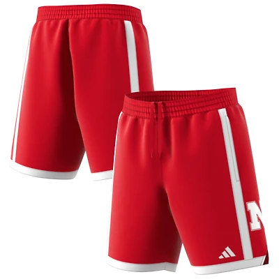 Short de basket-ball adidas Scarlet Nebraska Huskers Swingman Replica pour homme