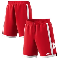 Short de basket-ball adidas Scarlet Nebraska Huskers Swingman Replica pour homme