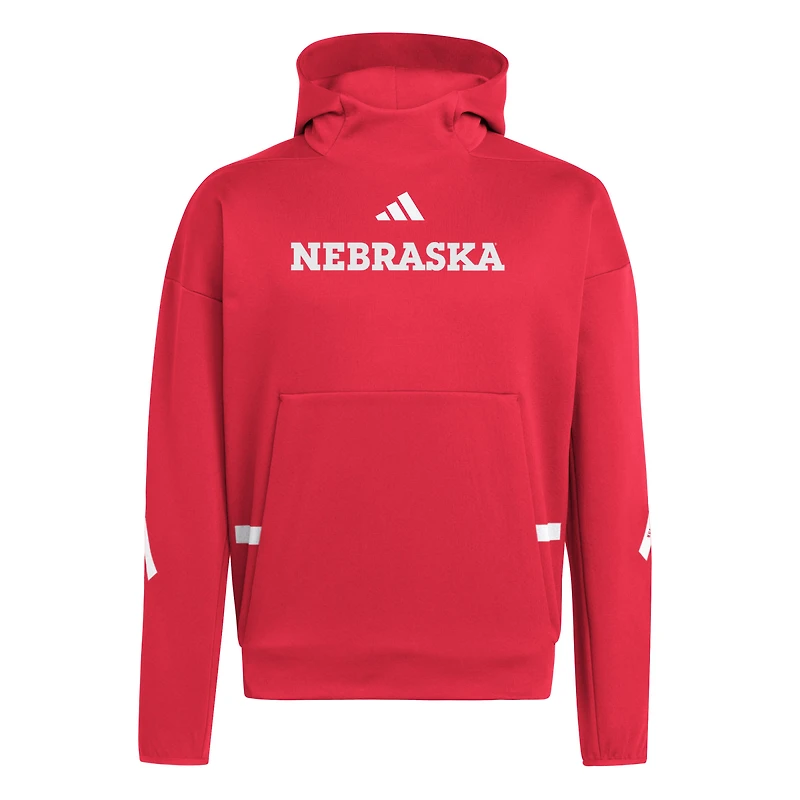 Men's adidas Scarlet Nebraska Huskers Z.N.E. Pullover Hoodie