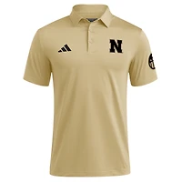 Men's adidas Tan Nebraska Huskers Salute to Service Ultimate365 Solid Polo