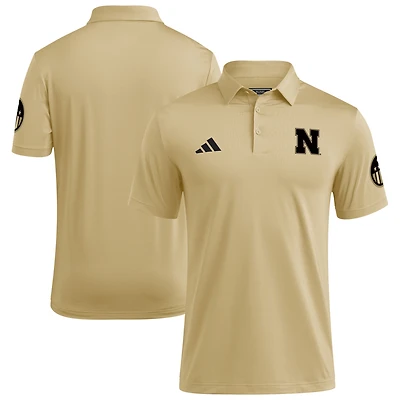 Polo adidas Tan Nebraska Huskers Salute to Service Ultimate365 Solid pour homme
