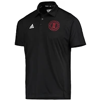 Men's adidas Tom Osborne Black Nebraska Huskers 255 Sideline Coordinator AEROREADY Polo