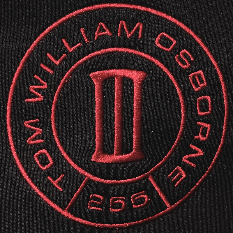 Polo adidas Tom Osborne noir Nebraska Huskers 255 Sideline coordinateur AEROREADY pour hommes