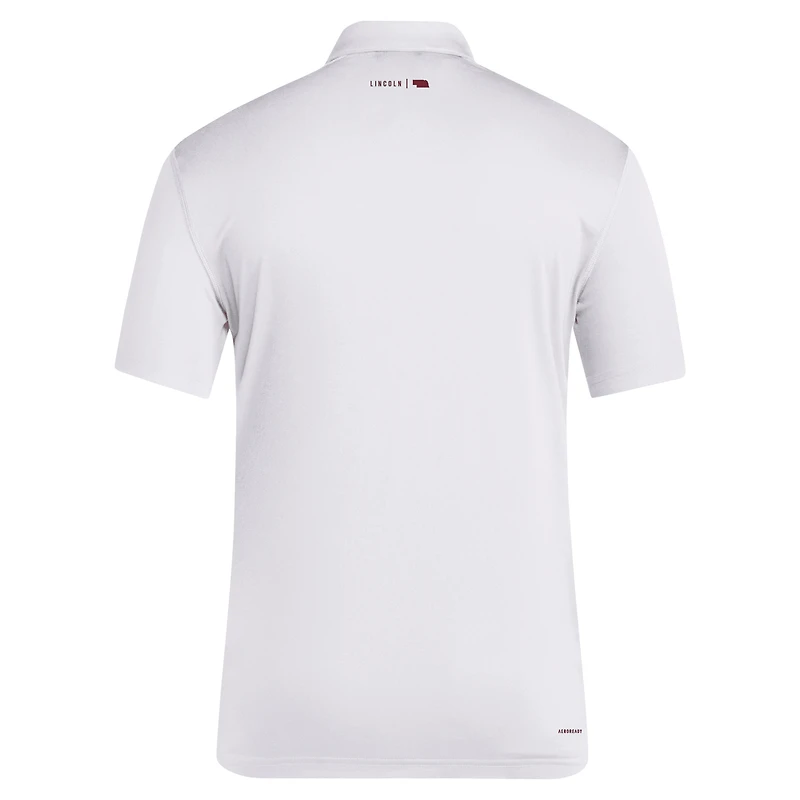 Men's adidas White Nebraska Huskers 2024 Coaches AEROREADY Polo