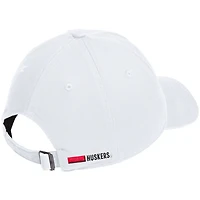Casquette ajustable blanche adidas Nebraska Huskers pour homme
