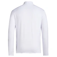 Men's adidas White Nebraska Huskers Wear Pink Quarter-Zip Pullover