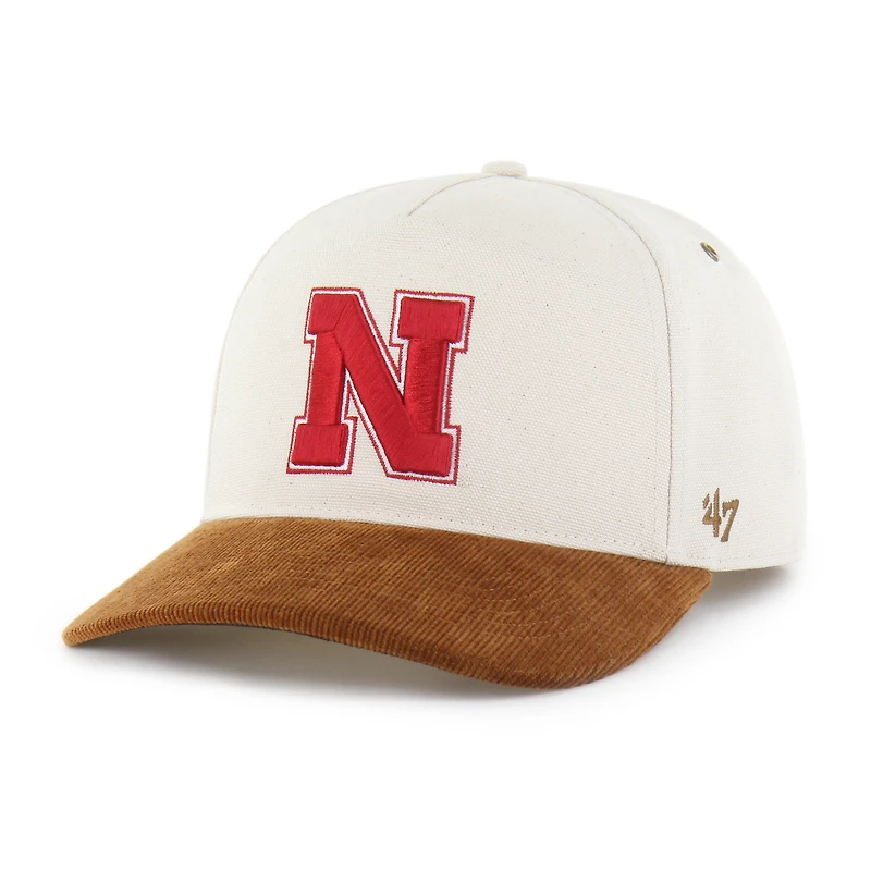 Men's Carhartt x '47 Natural/Brown Nebraska Huskers Undyed Relaxed Hitch Adjustable Hat