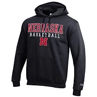 Sweat à capuche noir Champion Nebraska Huskers pour homme