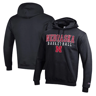 Sweat à capuche noir Champion Nebraska Huskers pour homme