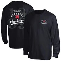 Men's Champion  Black Nebraska Huskers Laminated All-Star Long Sleeve T-Shirt