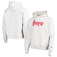 Sweat à capuche tissage inversé Champion Huskers du Nebraska Team Vault gris chiné pour homme