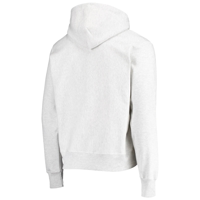 Men's Champion Heathered Gray Nebraska Huskers Team Vault Logo Reverse Weave Pullover Hoodie