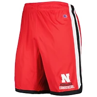 Short de basketball Champion Scarlet Nebraska Huskers pour homme