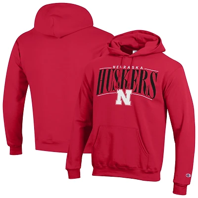 Men's Champion  Scarlet Nebraska Huskers Team Pride Powerblend Hoodie