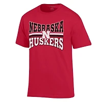 T-shirt Zoom de l'équipe masculine championne Scarlet Nebraska Huskers