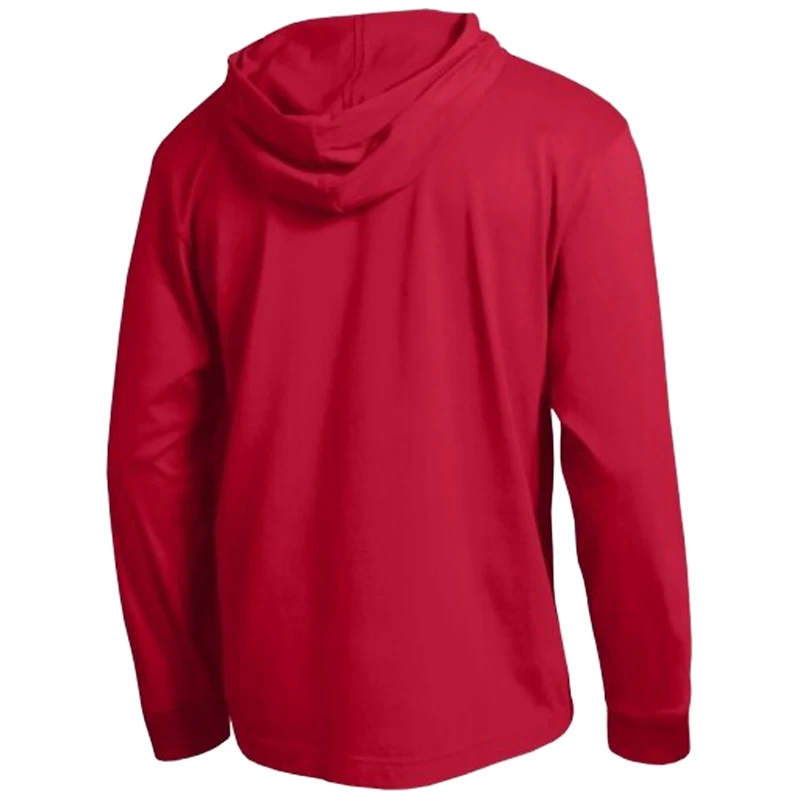 T-shirt à capuche manches longues Champion Scarlet Nebraska Huskers pour homme