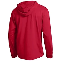 T-shirt à capuche manches longues Champion Scarlet Nebraska Huskers pour homme