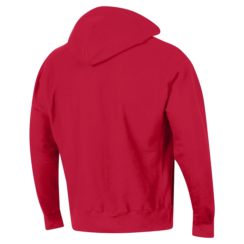Sweat à capuche tissage inversé Champion Scarlet Nebraska Huskers Vault Late Night pour hommes
