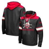 Men's Colosseum Black Nebraska Huskers 2.0 Lace-Up Pullover Hoodie