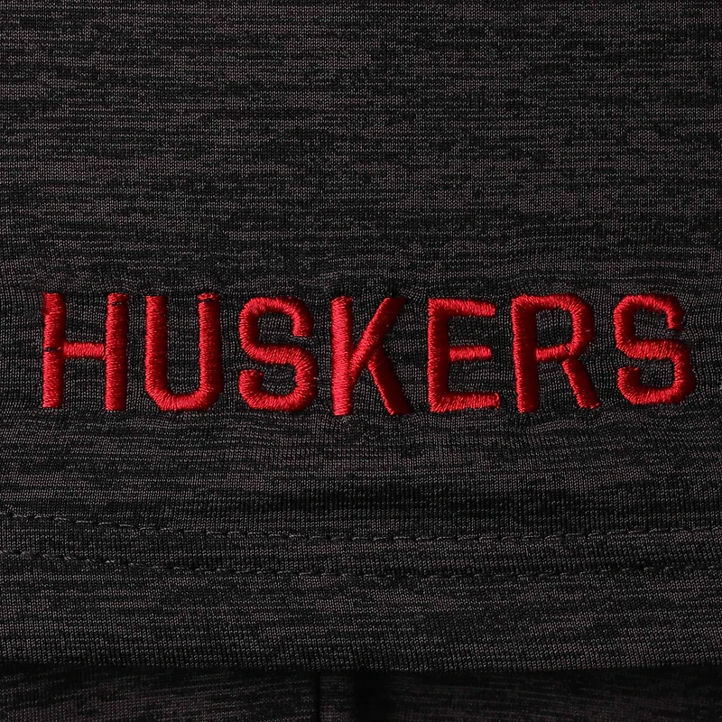 Men's Colosseum Black Nebraska Huskers Big & Tall Down Swing Polo
