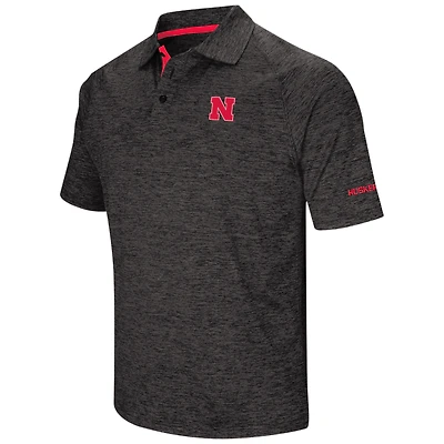 Polo Colosseum Black Nebraska Huskers Big & Tall Down Swing pour homme