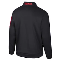 Men's Colosseum Black Nebraska Huskers Mainframe Quarter-Zip Fleece Jacket