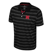 Polo noir Colosseum Nebraska Huskers Milk Steak pour homme