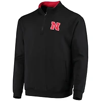 Men's Colosseum Black Nebraska Huskers Tortugas Logo Quarter-Zip Jacket