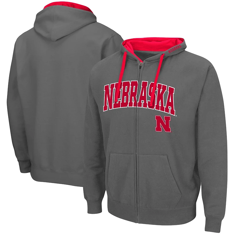 Sweat à capuche Colosseum Charcoal Nebraska Huskers Big & Tall pour homme