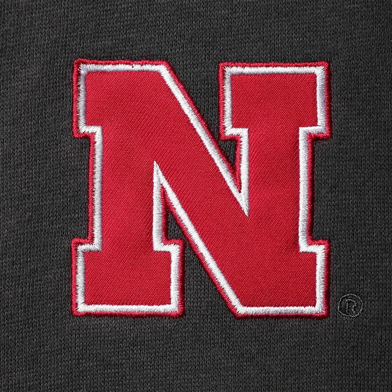 Men's Colosseum Charcoal Nebraska Huskers Tortugas Logo Quarter-Zip Jacket