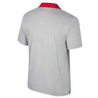Polo rayé Nebraska Huskers Big & Tall Tuck pour hommes, gris Colosseum