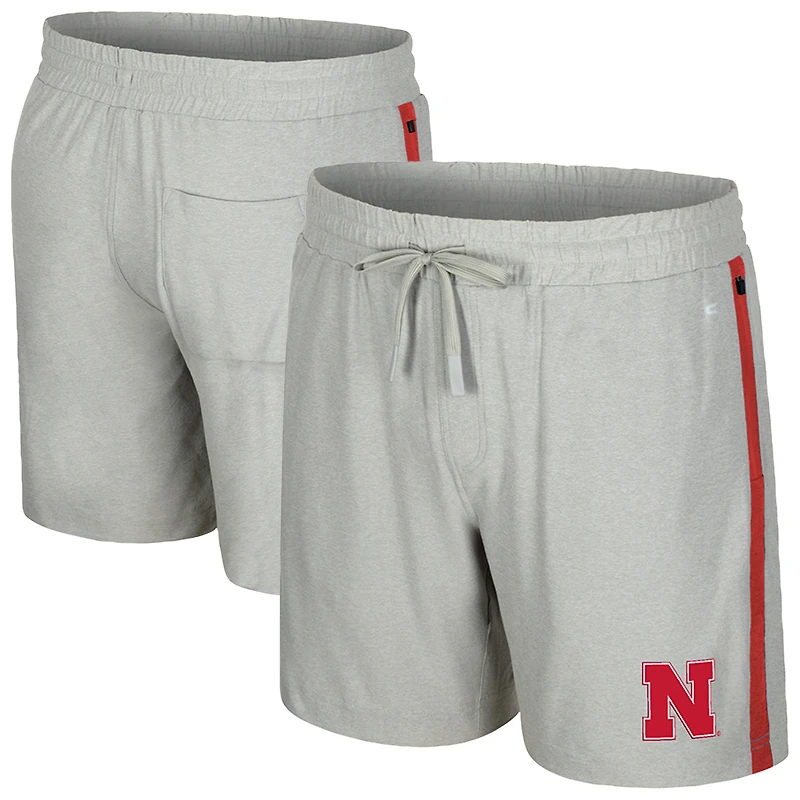 Men's Colosseum Gray Nebraska Huskers Mac Shorts