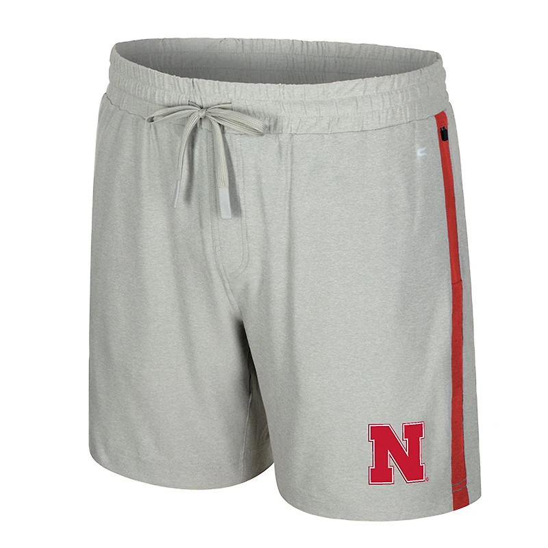 Men's Colosseum Gray Nebraska Huskers Mac Shorts
