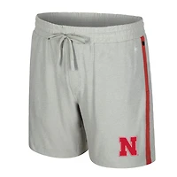 Men's Colosseum Gray Nebraska Huskers Mac Shorts