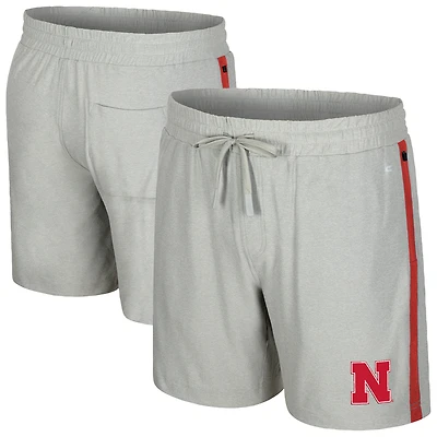 Men's Colosseum Gray Nebraska Huskers Mac Shorts