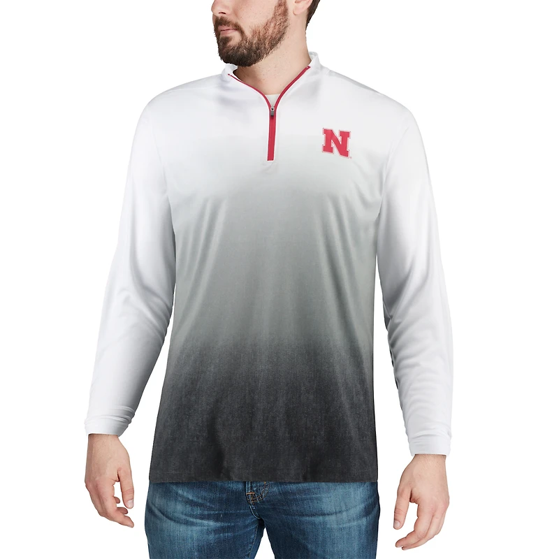 Veste Colosseum Grey Nebraska Huskers Magic Team Logo Quarter-Zip pour homme