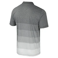Men's Colosseum Gray Nebraska Huskers Striped Mesh Polo