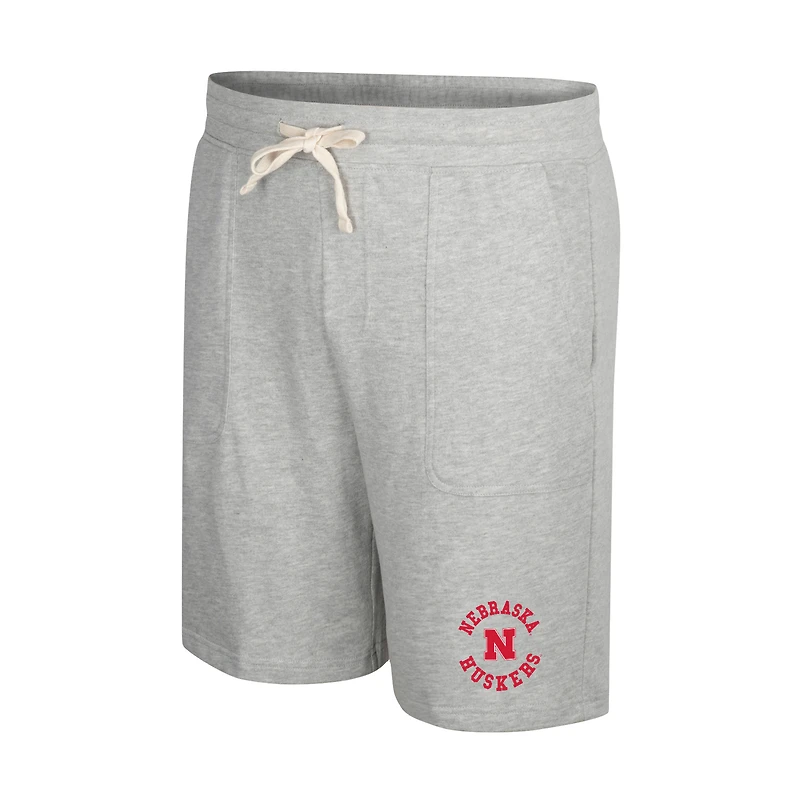 Short en éponge Colosseum gris chiné pour homme « Nebraska Huskers Love To Hear This »