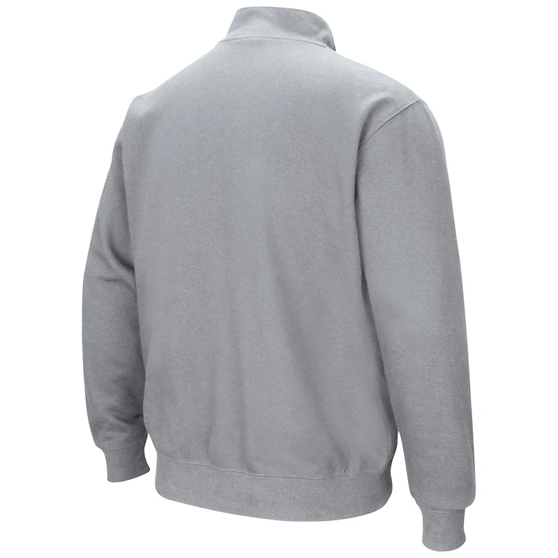 Men's Colosseum Heathered Gray Nebraska Huskers Tortugas Team Logo Quarter-Zip Jacket